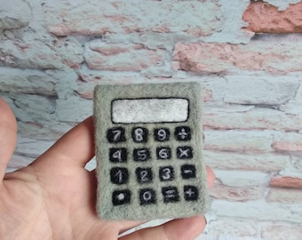 Felted calculator, Newborn accountant prop, Tax consultant, Newborn CPA,Back to school felted props,School Supplies,Newborn Felt Decor Props