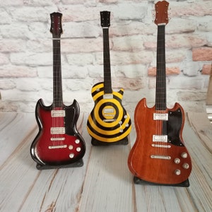 Newborn mini electric guitar & stand,Sheet music,Newborn guitar player, Mini musical instruments,Felted musicians props, Newborn Photo props