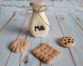 Biberón y dulces de fieltro para recién nacidos, galletas de fieltro, croissant, donut, accesorios para fotos de recién nacidos, dulces de fieltro, accesorios para fotos de recién nacidos