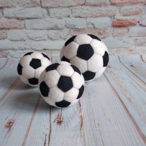 Newborn felted ball,Little soccer player,Felted football ball,Felted soccer ball,Football,Felted baby ball,Felted sport props, Felted props