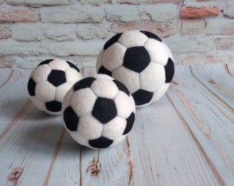 Newborn felted ball,Little soccer player,Felted football ball,Felted soccer ball,Football,Felted baby ball,Felted sport props, Felted props