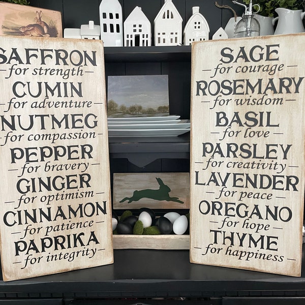 Herbs and Spices Sign Etsy