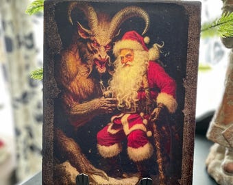 Krampus and Santa