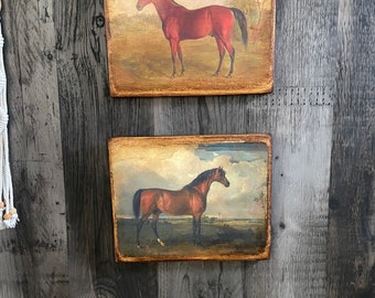 Conjunto de caballos antiguos