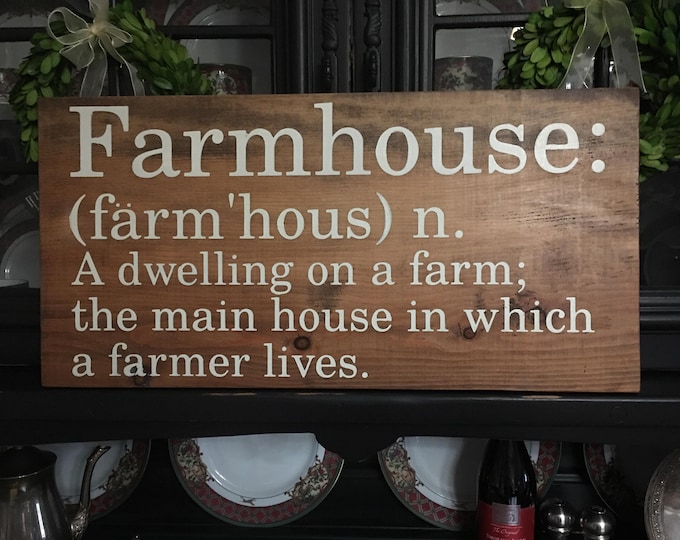 Handpainted Farmhouse Definition Sign Etsy