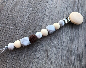 Silicone Pacifier Clip Binky Clip Dummy Teether Clip Soother Clip Baby Bite Beads Universal Clip Toy Clip Newborn Baby Girl Boy Chew Beads