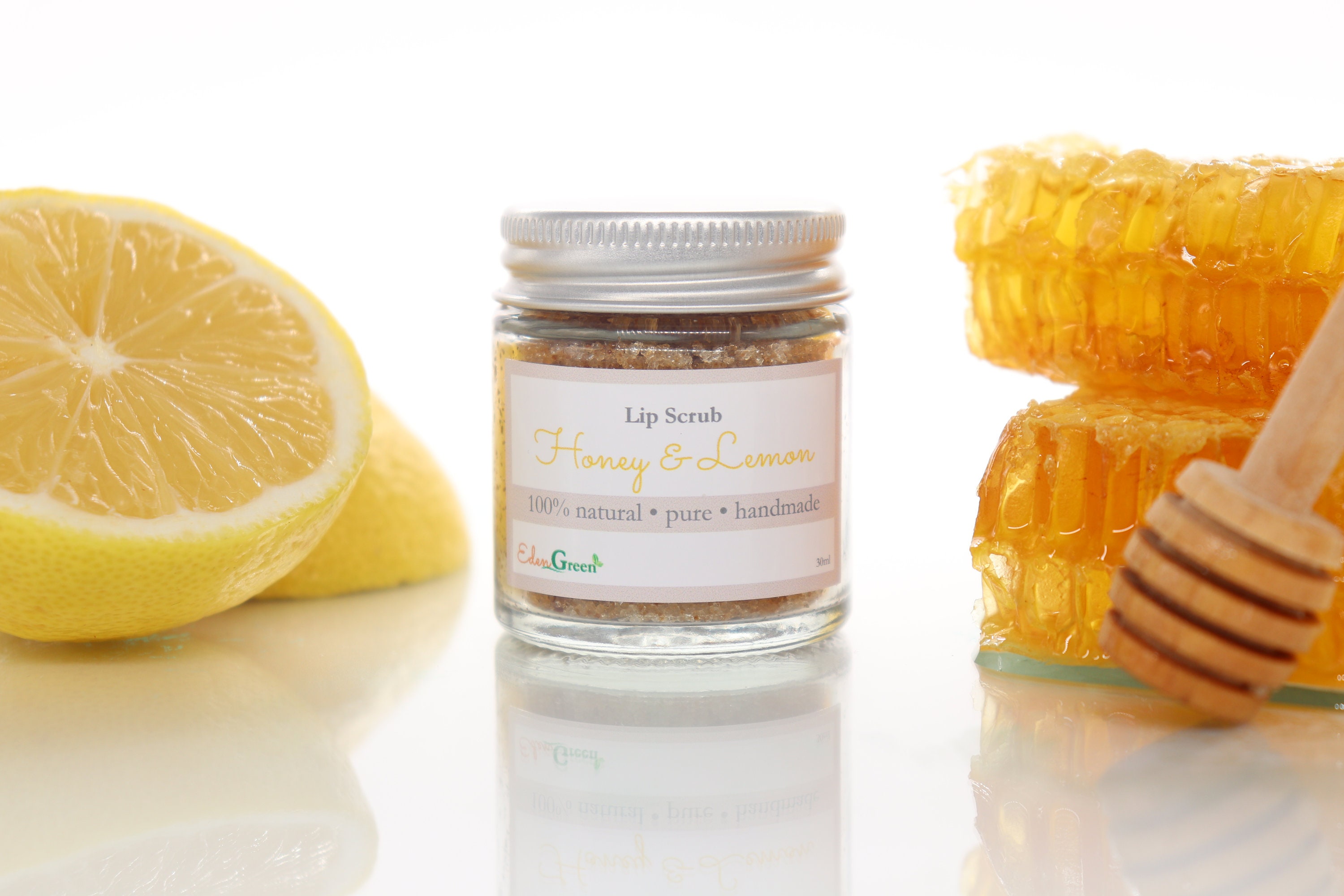 Honey & Lemon Natural Lip Scrub Sugar Scrub Zero Waste Etsy UK