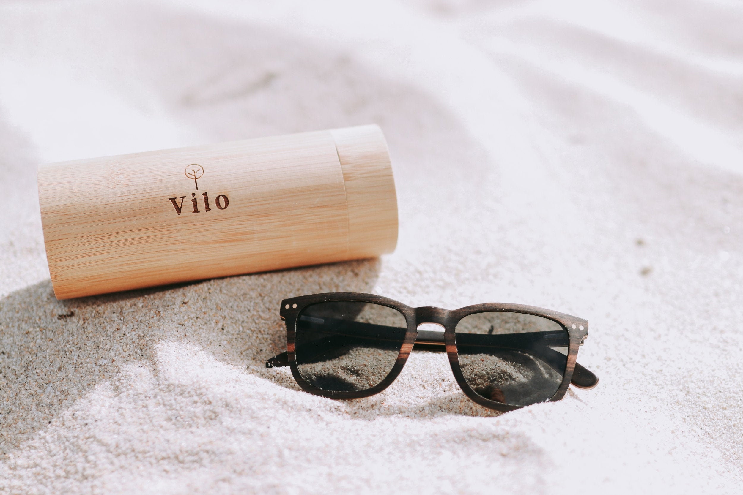 Boîte à lunettes cylindrique en bambou boîte de rangement noire pour lunettes de soleil étui à lunettes haut de gamme accessoires de soin des yeux étui de protection de lunettes de soleil
