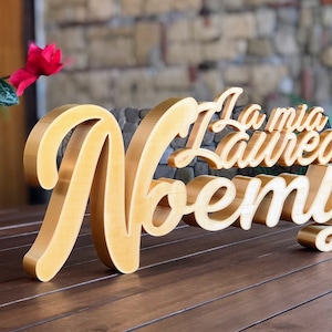 La mia Laurea con Nome da tavolo personalizzato, Scritta 3D, Nome per evento, Laureandi, scritta, tocco, laurea, matrimonio, nascita.