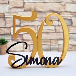 Numero personalizzato stampato in 3D con numero Grande, Scritta 3D, Nome per evento, festa, compleanno, 30 anni, 40 anni, 50 anni, 60 anni
