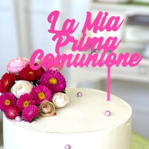 Cake Topper Personalizzato, Topper per Torta con nome stampato in 3D, festa, battesimo, santa cresima, comunione, laurea, matrimonio.