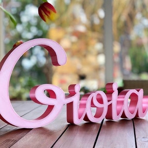 Nome personalizzato stampato in 3D da tavolo, Scritta 3D, Nome per evento, festa, compleanno, battesimo, cresima, 18 anni, cameretta, regalo