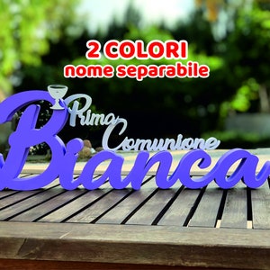 Prima Comunione con Nome da tavolo personalizzato, Scritta 3D, Nome per evento, santa cresima, prima comunione, laurea, matrimonio, nascita.