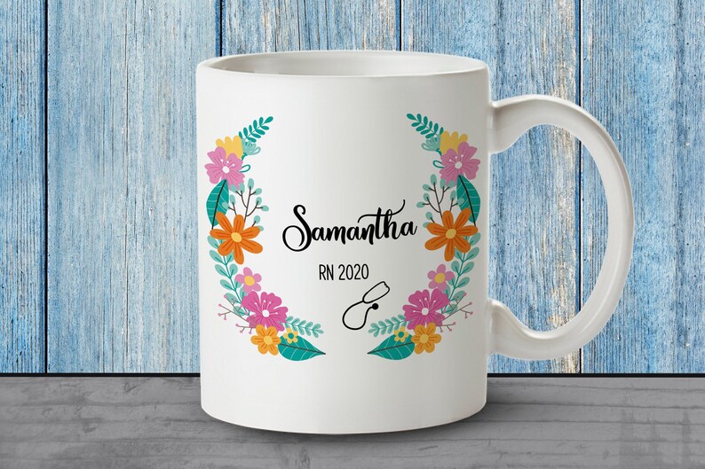 Personalized Nursing Gift Custom Name Mug Registered Nurse Appreciation Present Healthcare Worker Thank You Gift Coffee Cup Daily Essential Graduation Celebration Keepsake Career Achievement Recognition Premium Quality Construction