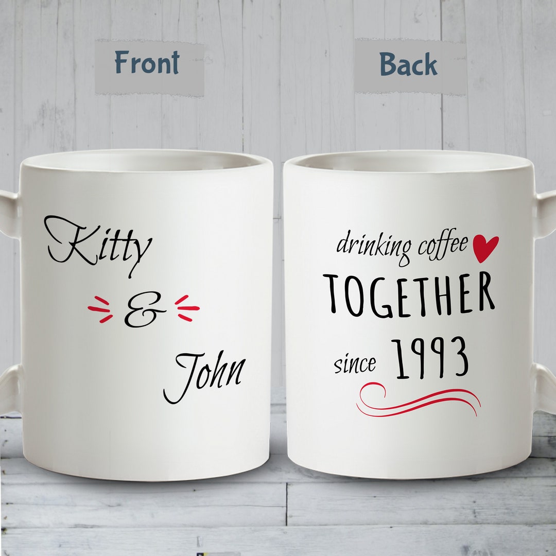 Personalized 30th Wedding Anniversary Gift Mug Pearl Anniversary