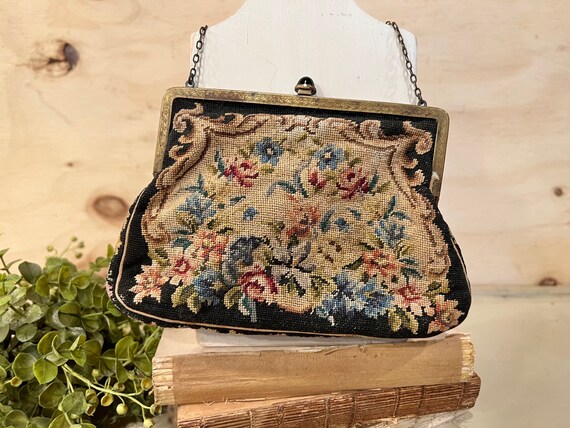Vintage! Petit point handbag tapestry! - image 6