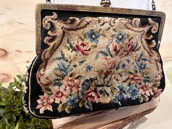 Vintage! Petit point handbag tapestry! - image 9