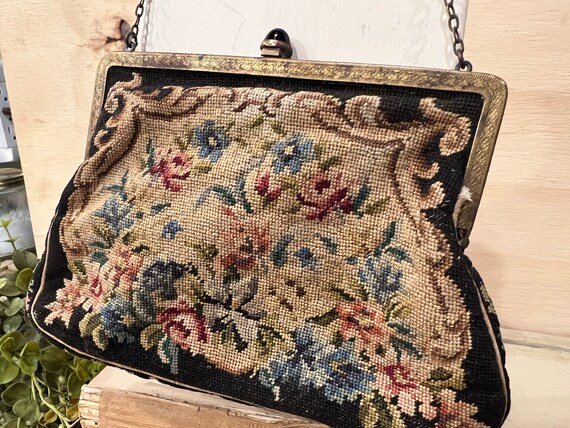 Vintage! Petit point handbag tapestry! - image 2