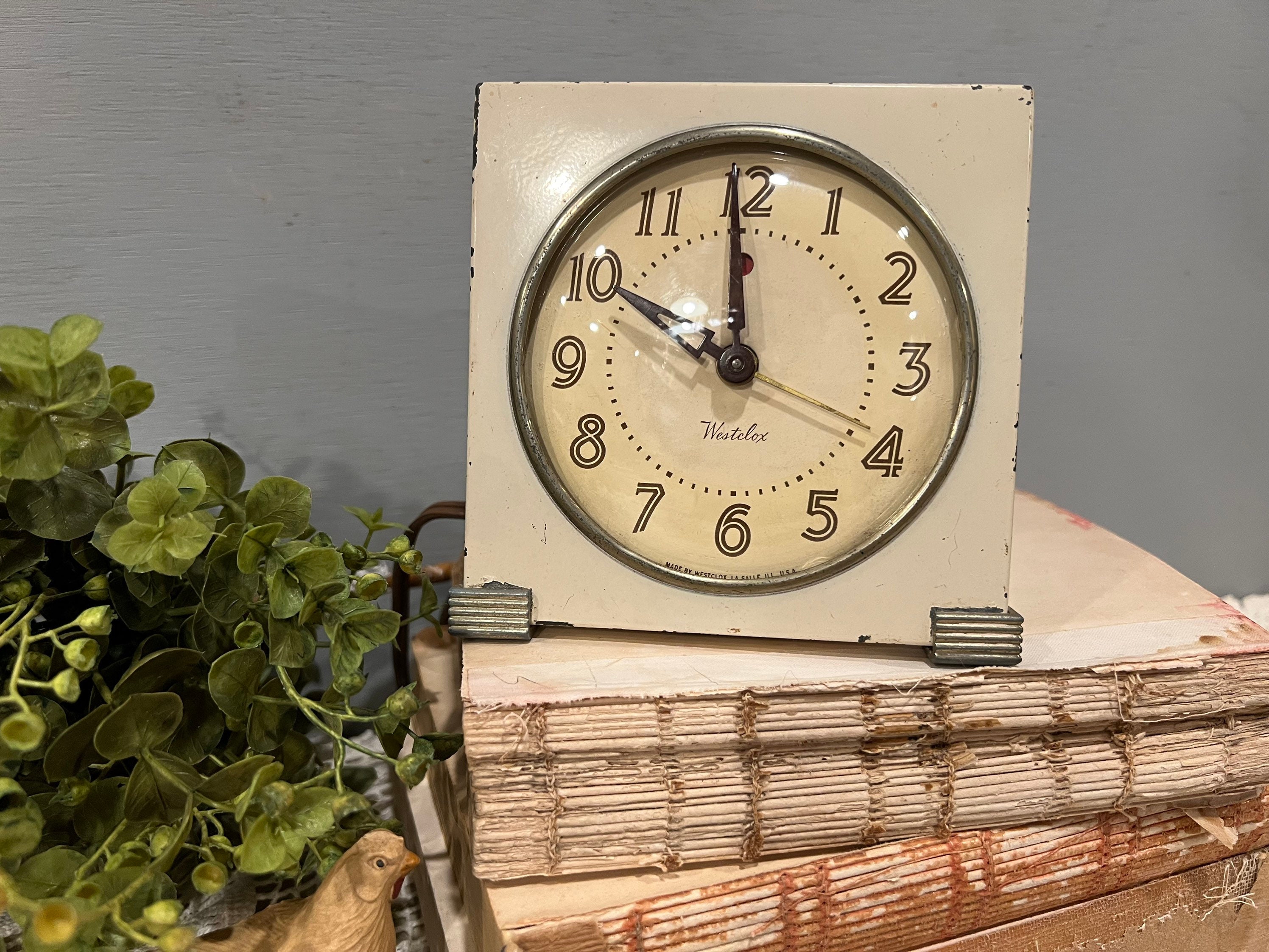 Vintage Westclox Electric Clock 1940’s Art Deco Logan S5-F Electric ...