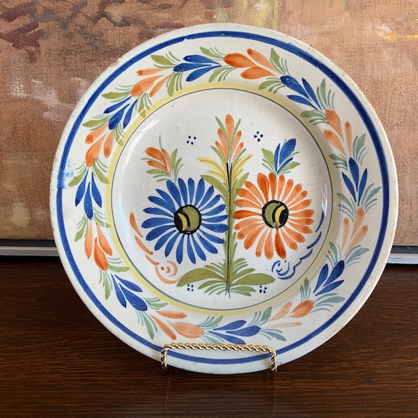 Antique French Henriot Quimper Decorative Plate Bowl