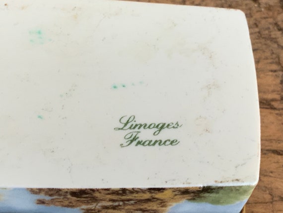 French Limoges Vintage Trinket Stamp Box - image 7