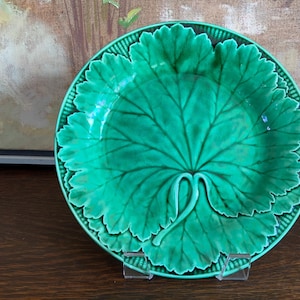English Wedgwood Green Majolica Plate
