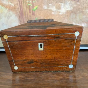 English Double Victorian MOP Tea Caddy Circa 1870