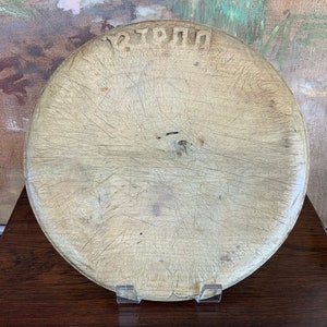 English Antique Wooden Bread Board Carved