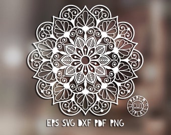 Download Stencil Mandala Svg Etsy