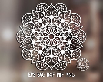 Download Mandala Stencil Svg Etsy