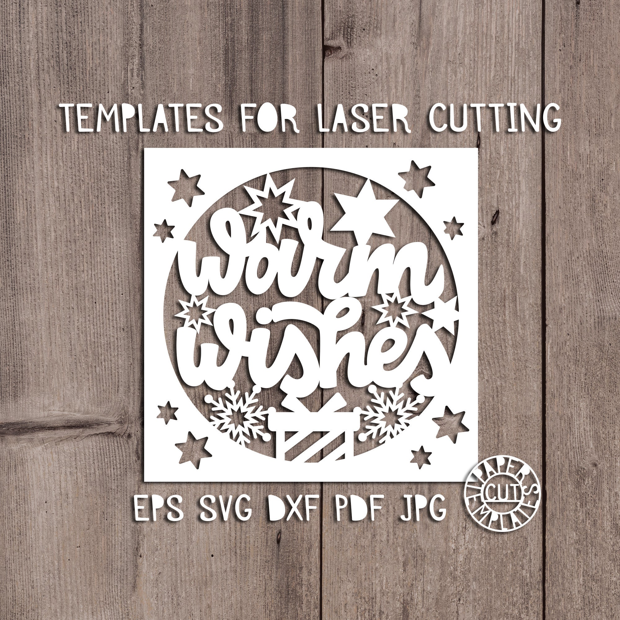 Download Christmas Card Templates For Laser Cutting Winter Die Cut Etsy
