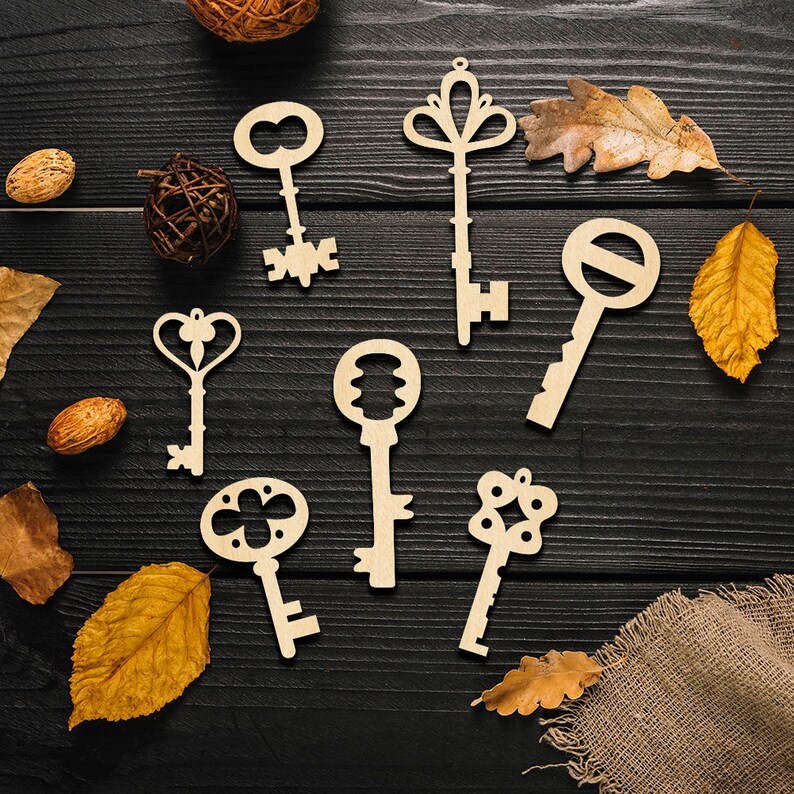 Set of Keys Designfor Laser Cutting SVG EPS DXF. Keys Etsy