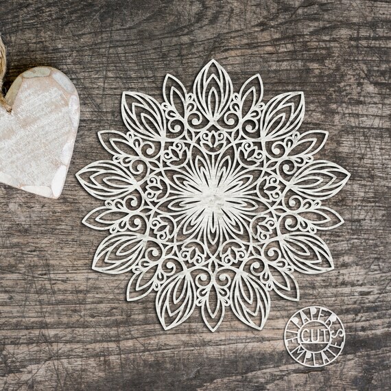 Download Svg Mandala Cut File For Laser Cutting Cricut Silhouette Etsy