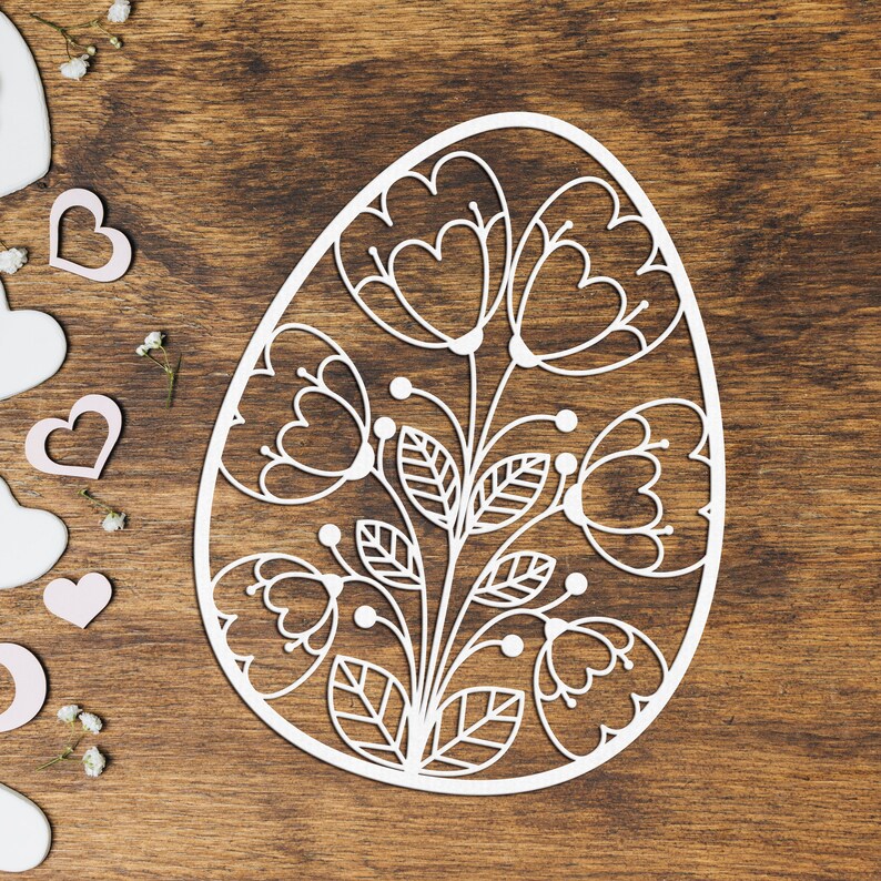 Download Flower easter egg design for laser cutting SVG EPS DXF. | Etsy