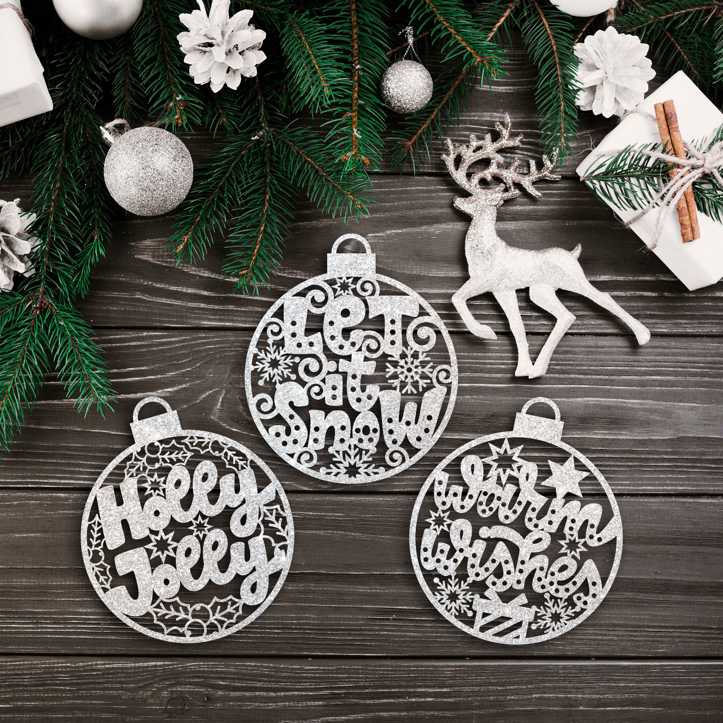 Vorlagen Weihnachtskugel zum Laserschneiden. Schablone | Etsy