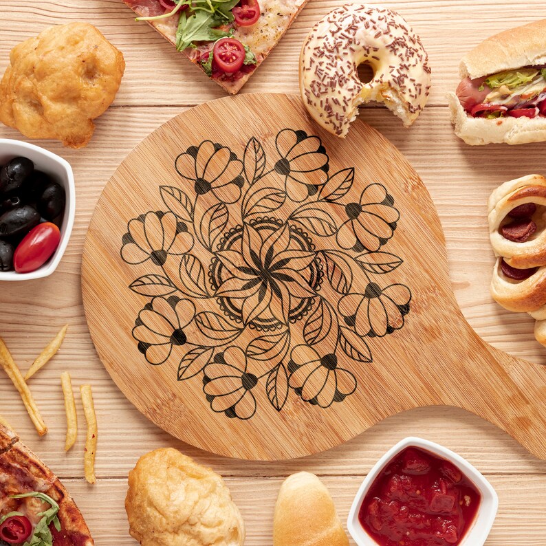 SVG flower mandala cut file for laser cutting Cricut | Etsy