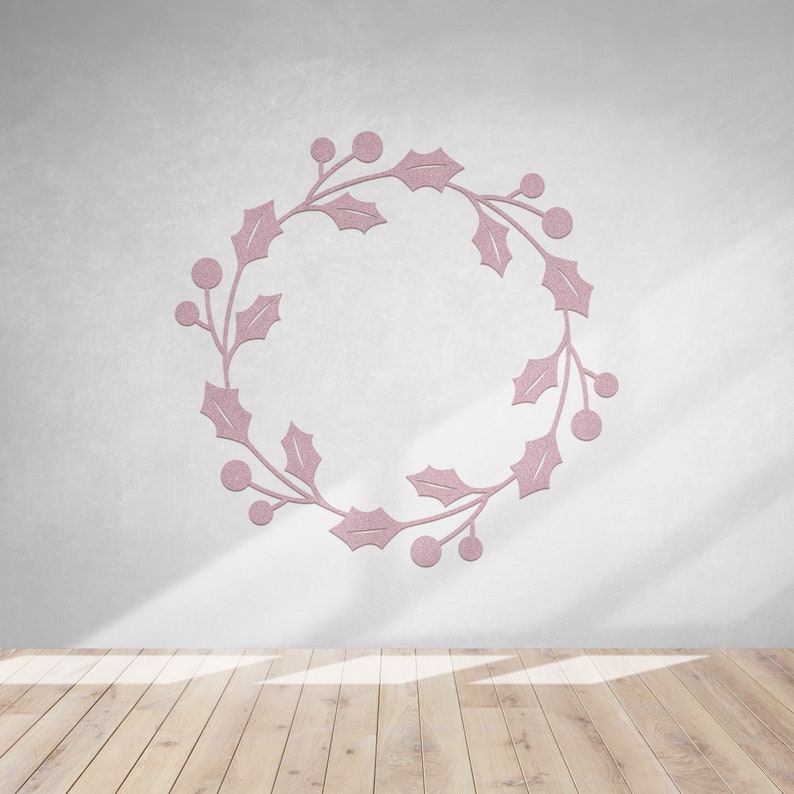 SVG Christmas Wreath template for laser cutting. Winter Etsy