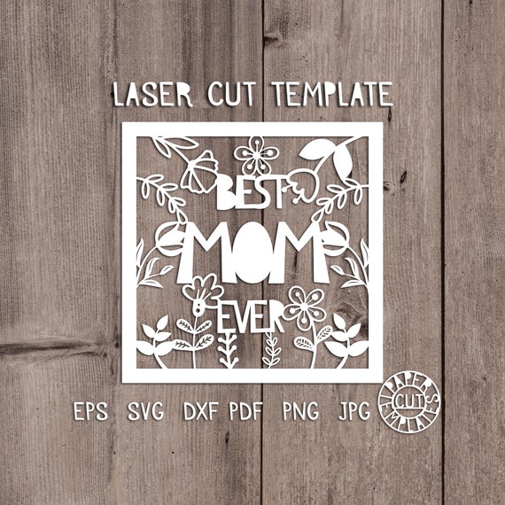 Download Mother S Day Card Template For Laser Cutting Pattern For Etsy