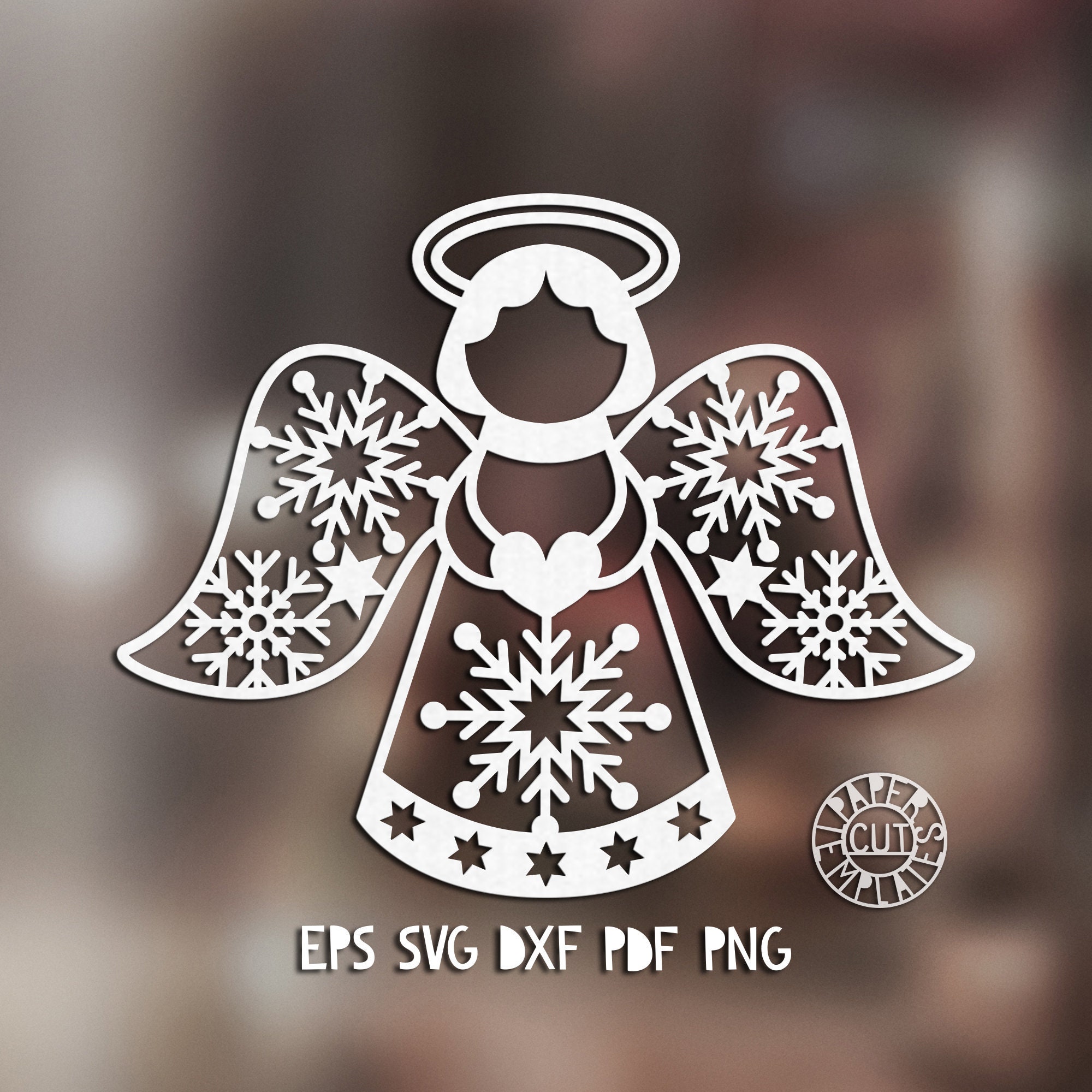 Download SVG Christmas Snow Angel. Snowflake angel for paper ...