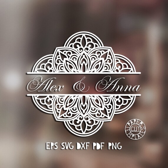 Download Svg Wedding Mandala Split For Laser Cutting Template Of Etsy