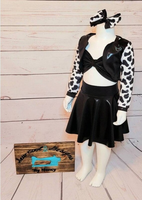 Cow skirt and top cheap set
