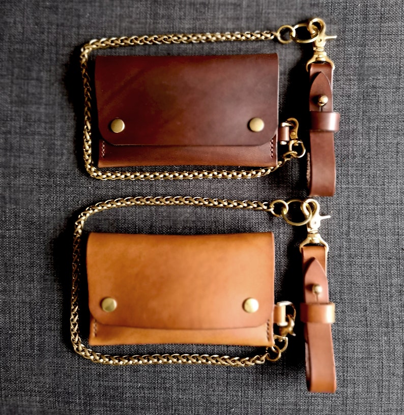 Biker Wallet Old School Wallet Trucker With Personalize Etsy