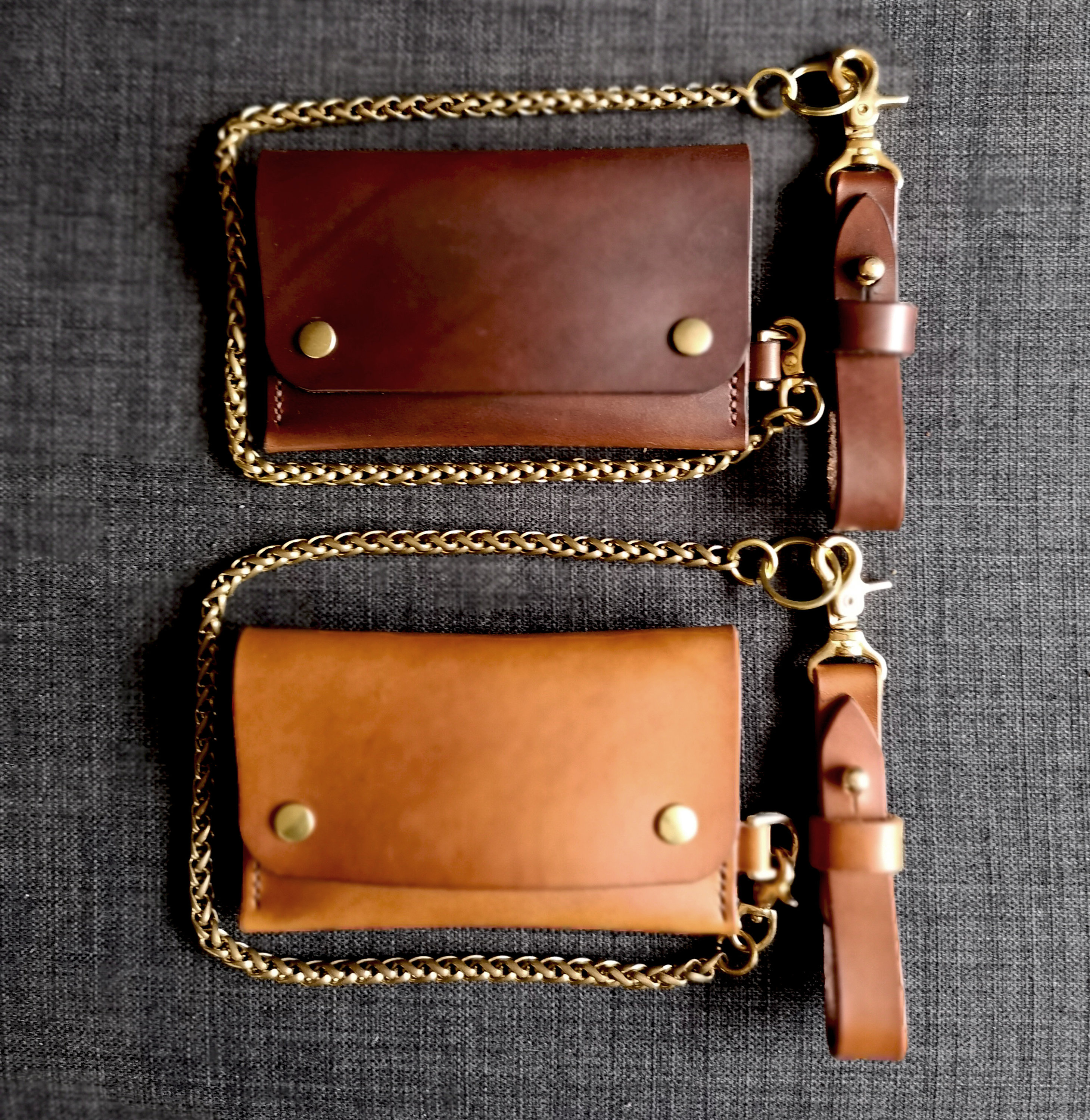 Long Leather Biker Wallet | Handmade Original Rustic Design