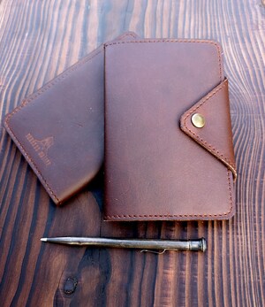 Couverture De Journal En Cuir Rechargeable A5 - Couverture Livre Vintage Fait Main, 15x21cm, Noir