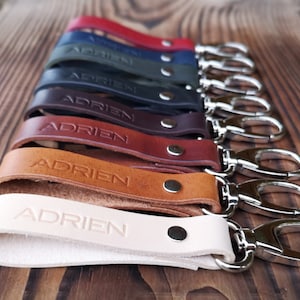 Porte-Clés En Cuir Personnalisés Avec Photo Prénoms Et Années Porte-Clés Personnaliables Pour Homme | – FR