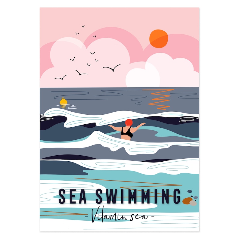 Sea swimming print, Vitamin Sea