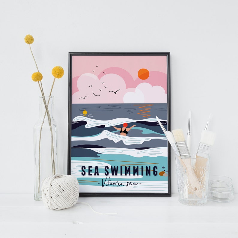 Sea swimming print, Vitamin Sea