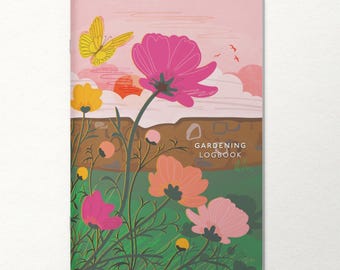 Tuinlogboek tuinmuuromslag plantdagboek botanisch notitieboek