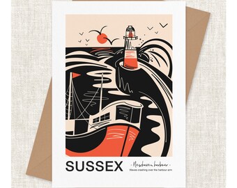 Sussex - Newhaven harbour card