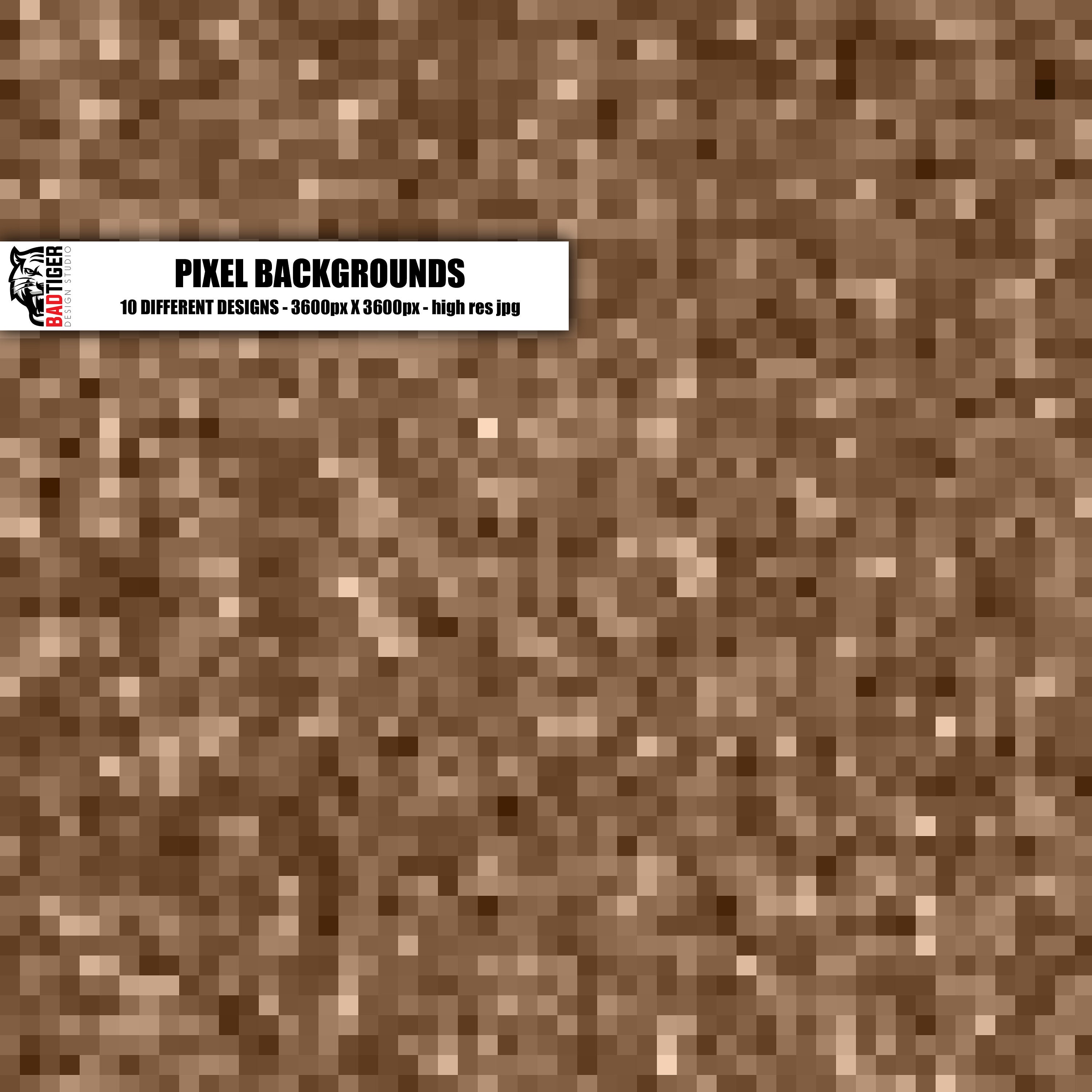 Pixel Digital Paper, Minecraft Paper, Pixel Scrapbooking Paper, Digital ...